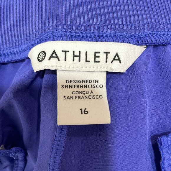 NEW Athleta Brooklyn  Ankle Pants Size 16 Purple Pull On Lightweight Stretch NWT - Picture 6 of 8